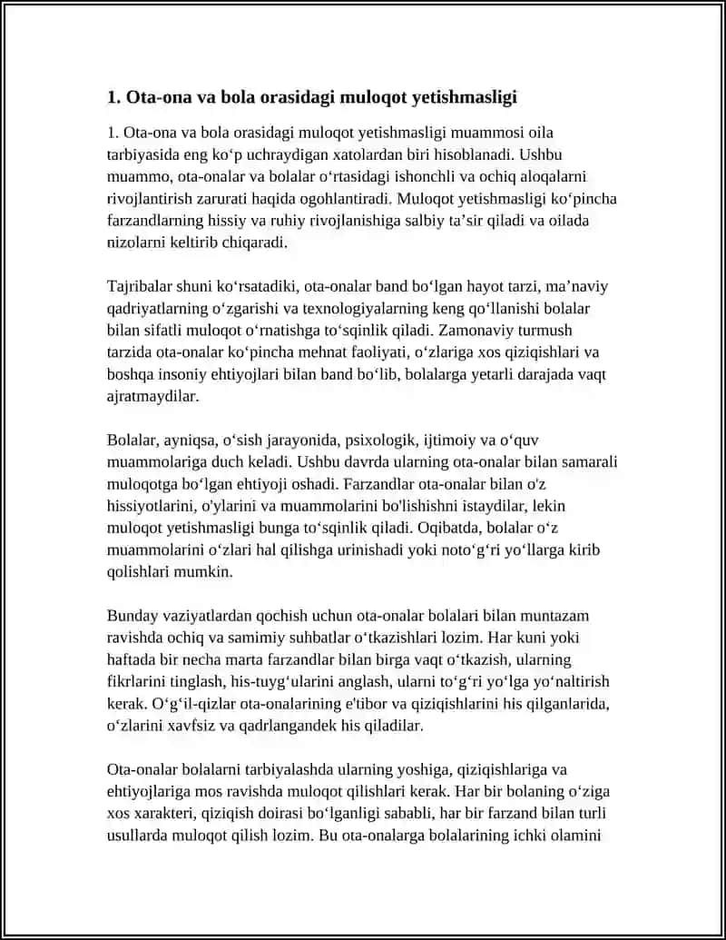 Oila Tarbiyasida Ko'p Uchraydigan Xatoliklar va Ularni Oldini Olish 3