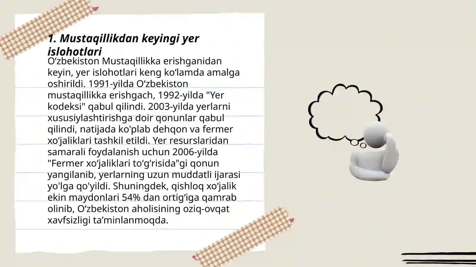 Mustaqillik yillarida qishloq xo'jaligi va sanoat sohasida o‘zgarishlar 3