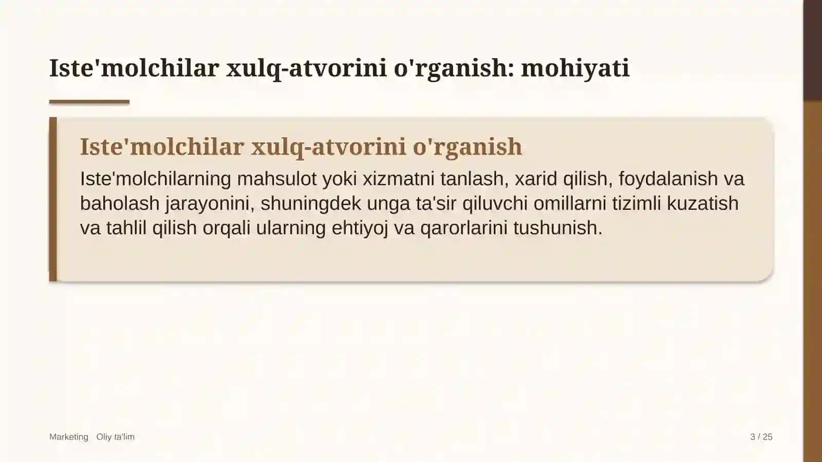 Kardiologiya markazlarida iste'molchilar xulq-atvorini o'rganish 3