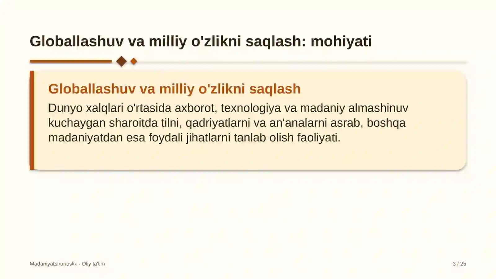 Ko'rgazma zallarida globallashuv sharoitida milliy o'zlikni saqlash 3