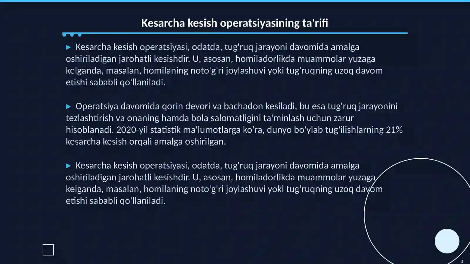 Kesarcha kesish operatsiyasini otkazish 3