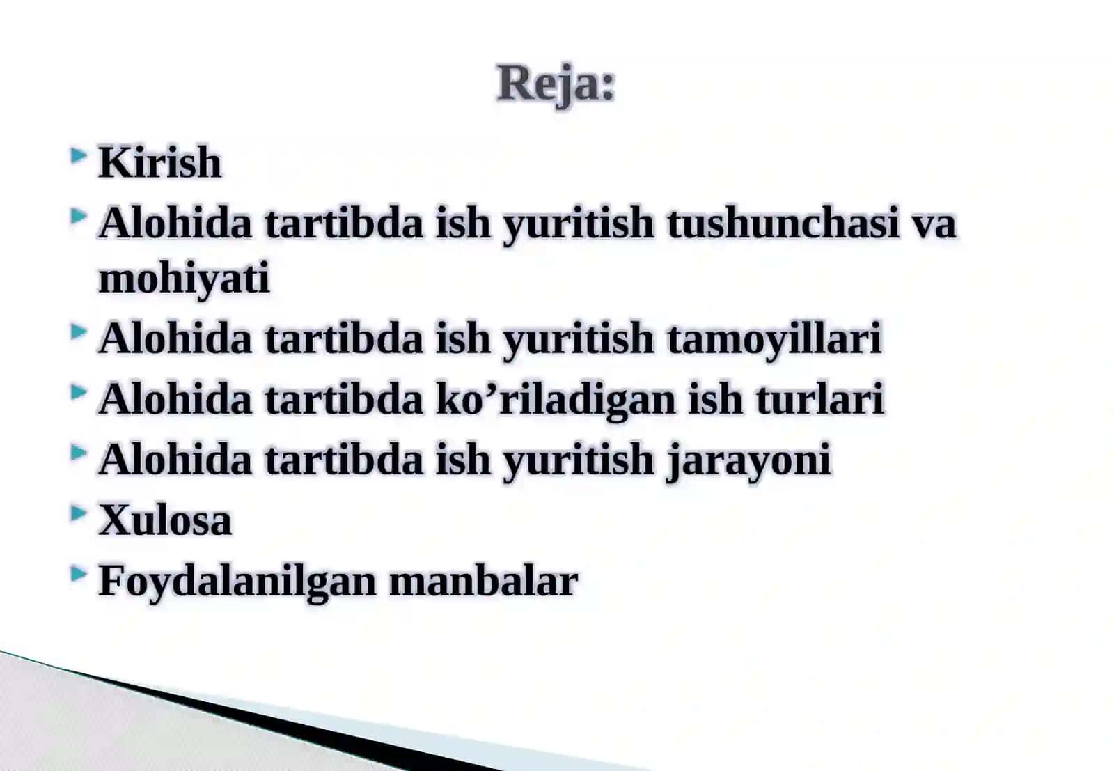 Alohida tartibda ish yuritish va uning turlari 3