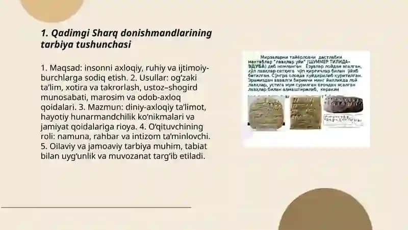 Qadimgi sharq donishmandlari tarbiya haqida 3