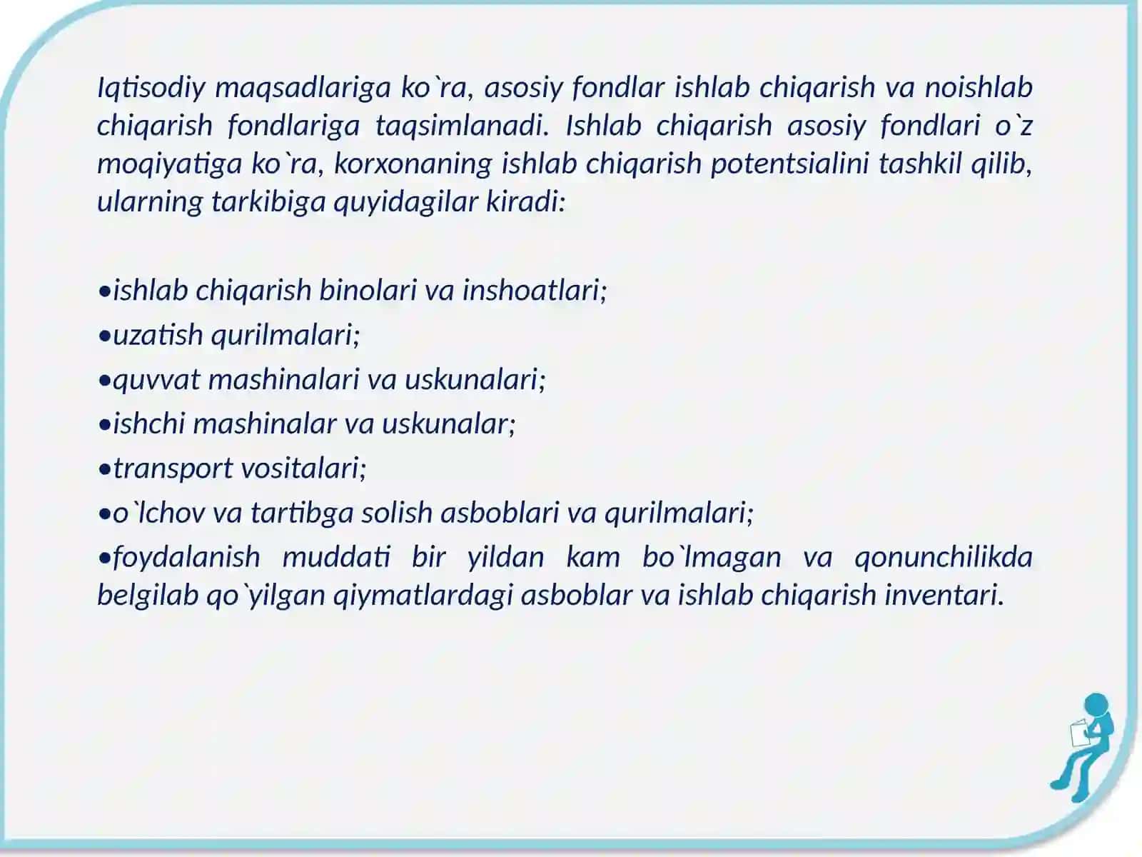 KORXONANING ASOSIY FONDLARI VA ISHLAB CHIQARISH QUVVATI 3