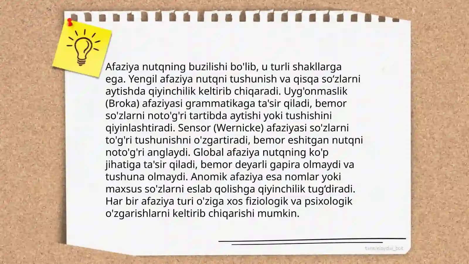 Afaziyaning turlari va ularning o'ziga xos xususiyatlari 3