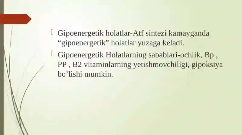 Gipoenergetik holatlar 3