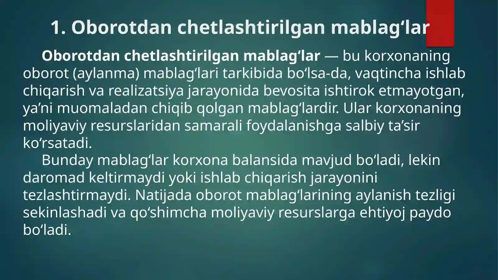 Oborotdan chetlashtirilgan mablag’lar to’g’risida tushuncha va ularning tarkibi 3