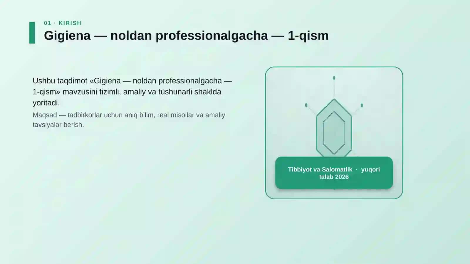 Gigiena — noldan professionalgacha — 1-qism 3