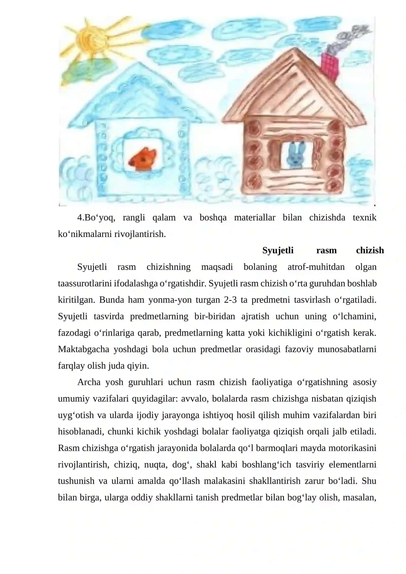 Kichik yosh guruhlarda bolalarni rasm chizishga oʻrgatish metodlari 3