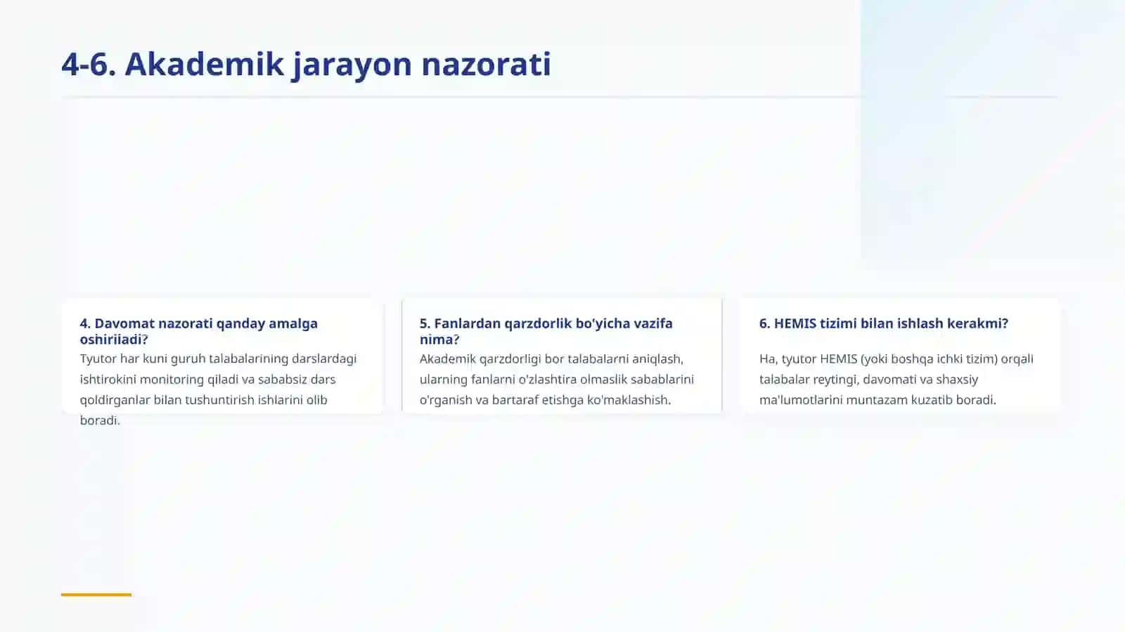 Tyutorlar Faoliyati va Majburiyatlari 3