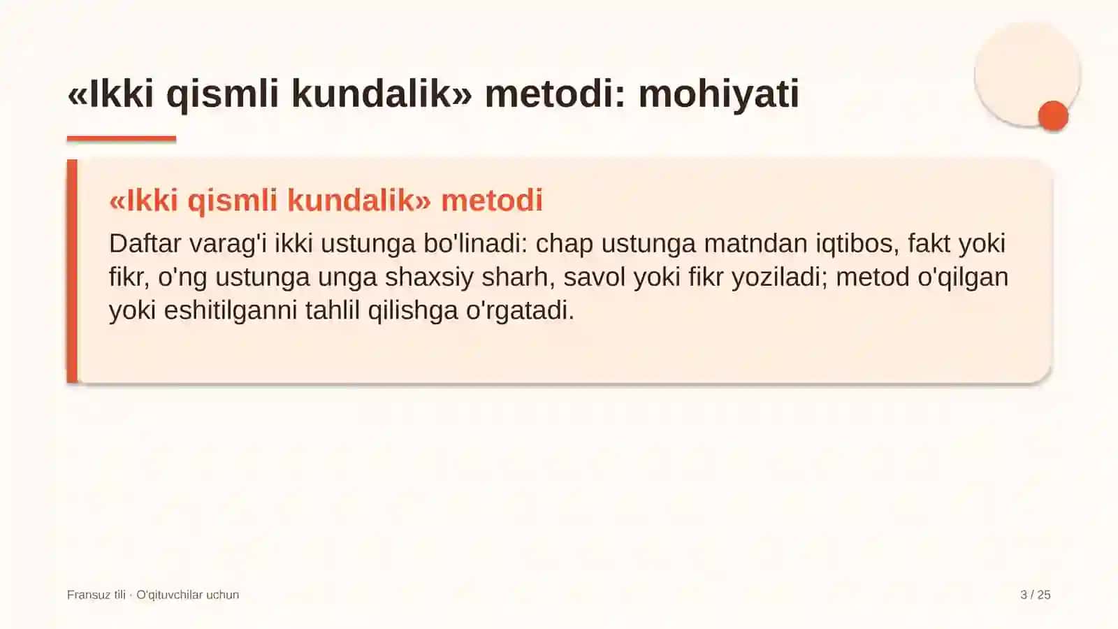 fransuz tili darslarida ikki qismli kundalik metodidan foydalanish 1460 3
