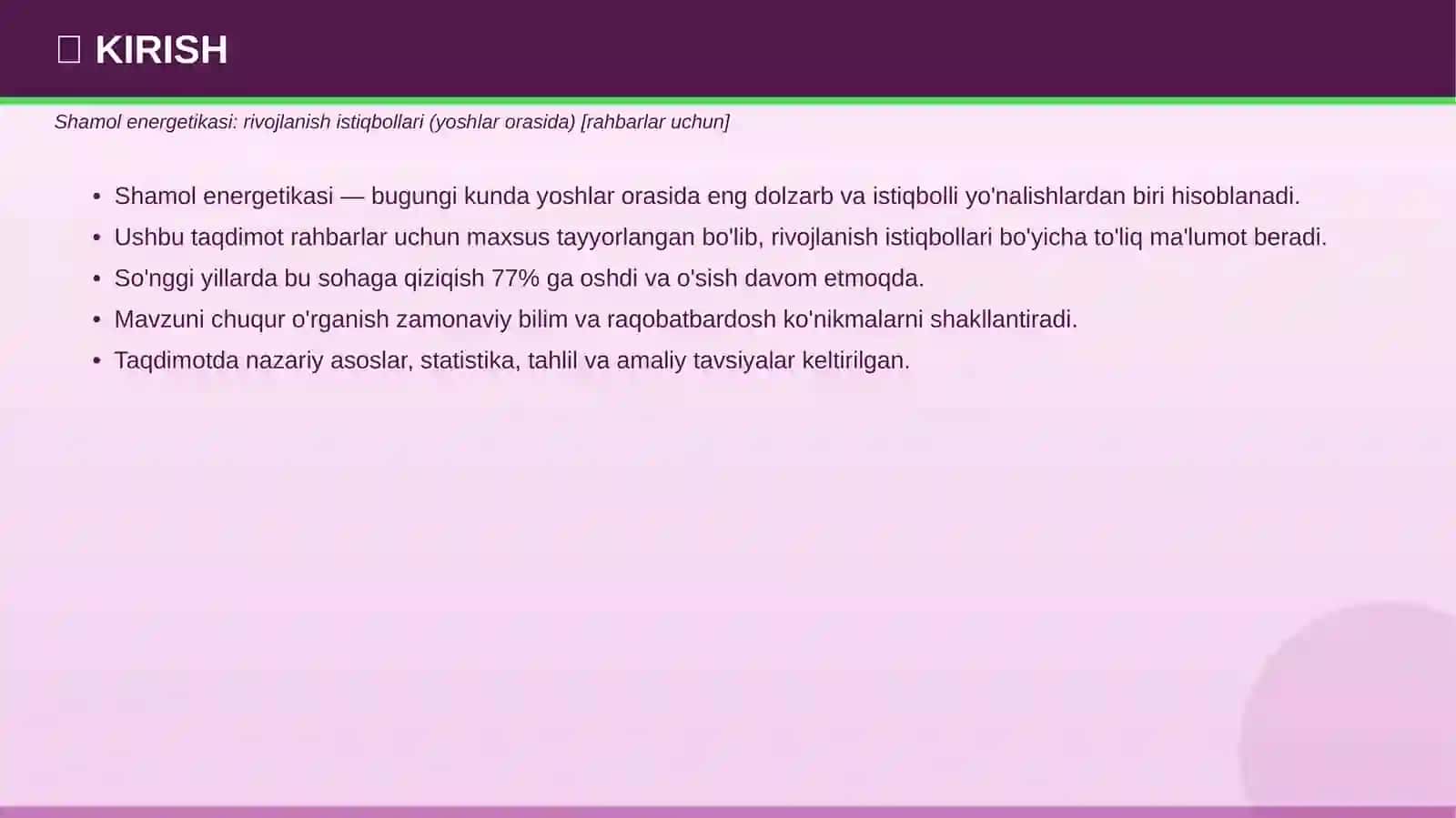 SHAMOL ENERGETIKASI 3