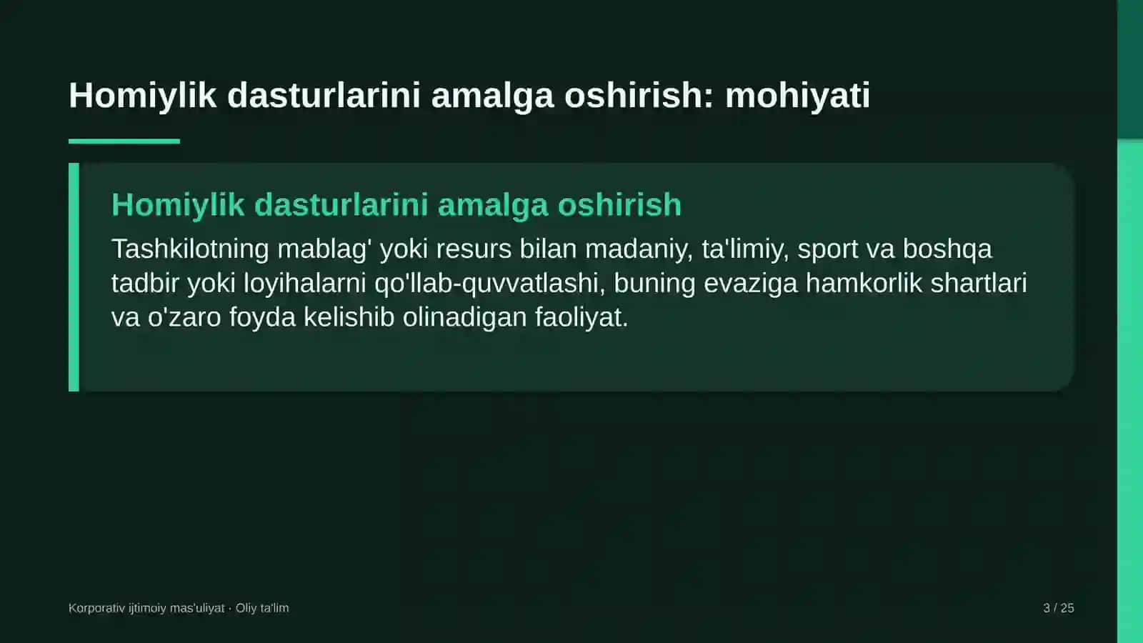 sanoat qurilishida homiylik dasturlarini amalga oshirish 9146 3