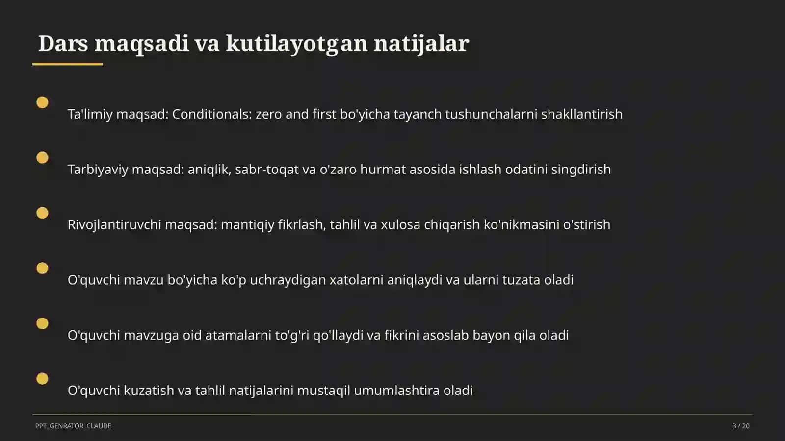 Conditionals: zero and first (8-sinf) 3