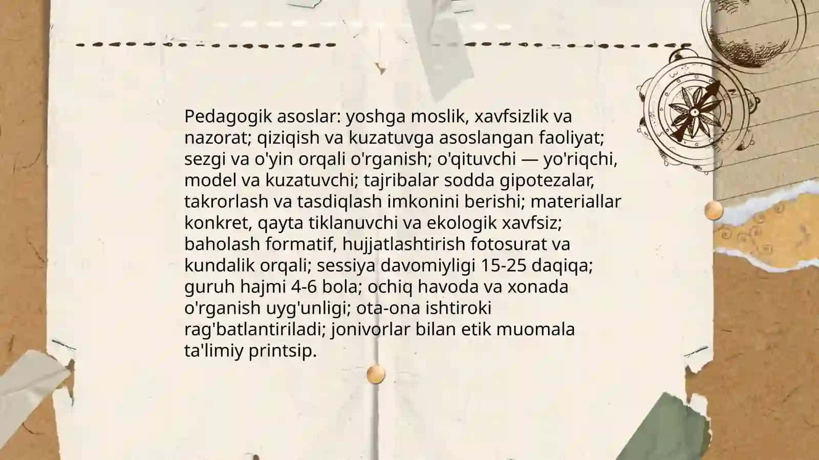Maktabgacha yoshdagi bolalar bilan ilm fan va tabiat markazida boshlangʻich tajribalarni tashkil etish texnologiyasi 3