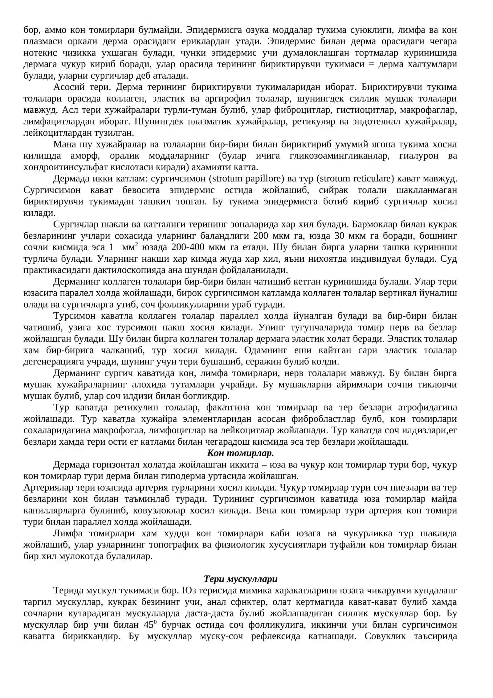 Тери анатомияси, гистологияси ва физиологияси 3