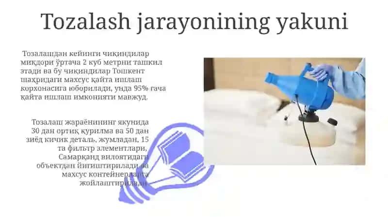 Tola olish eritmasini bosqichma bosqich tozalash texnalogiyasi va jihozlari 3