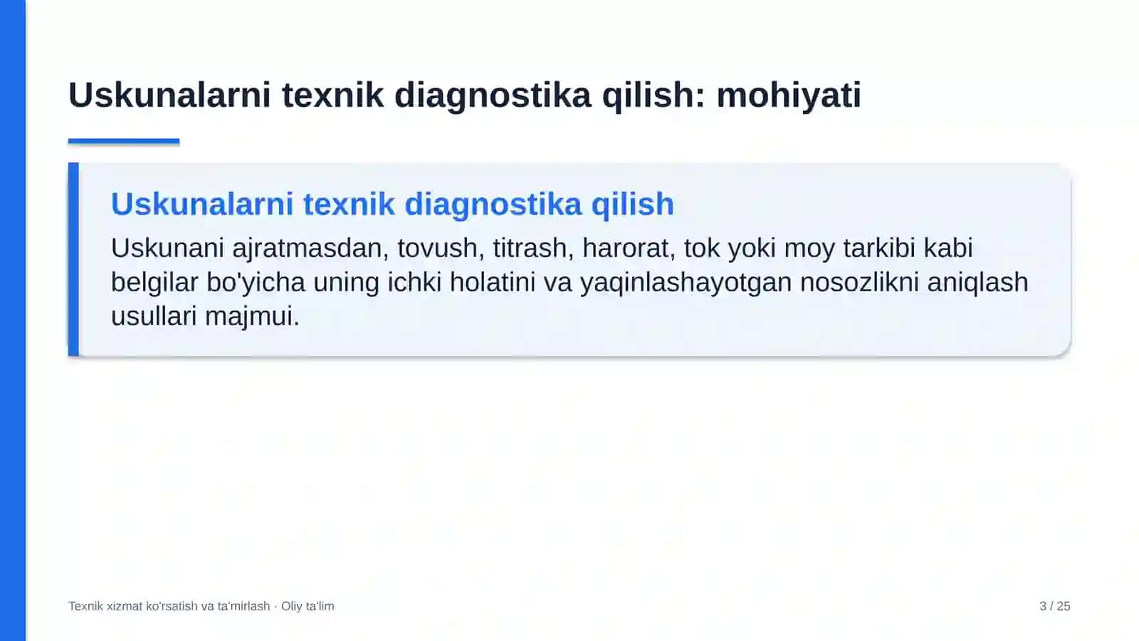 Bioenergetikada uskunalarni texnik diagnostika qilish 3
