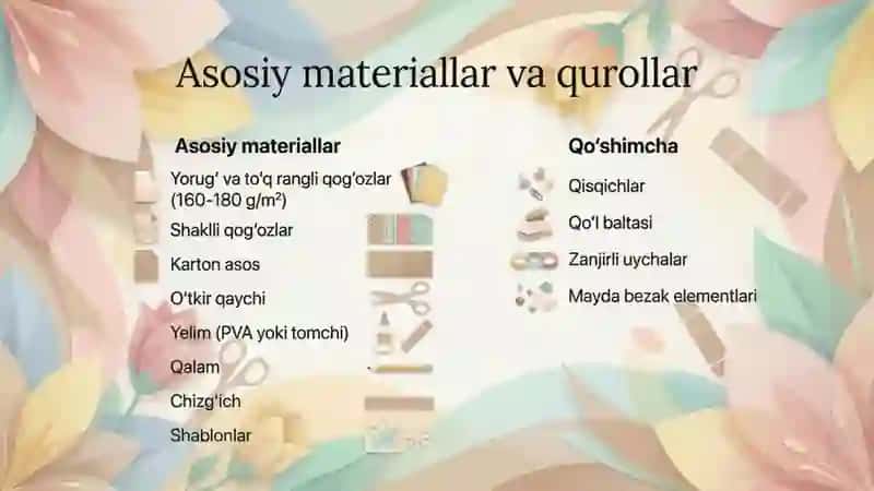 Rangli qogʻozlardan gullar yasash 3