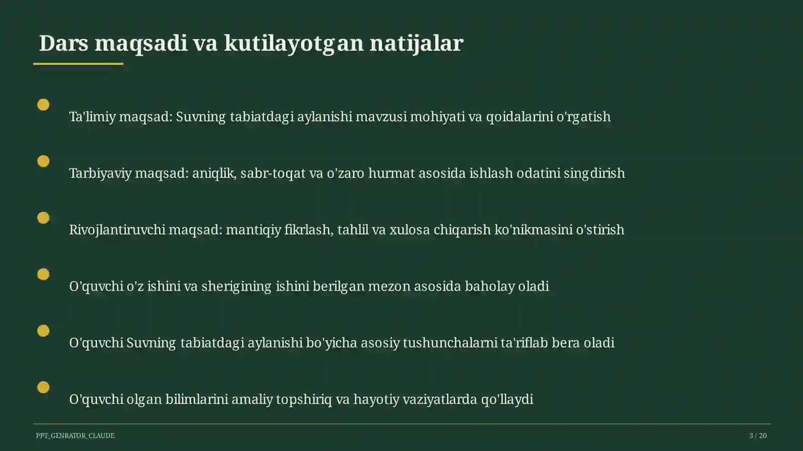 Suvning tabiatdagi aylanishi (2-sinf) 3