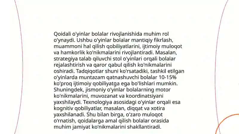 Qoidali o‘yinlar bolalarga ta‘lim berish shakli sifatida 3
