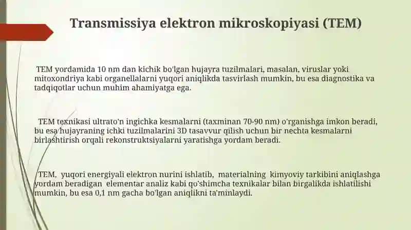 Elektron mikroskopiya usullarining tibbiyotda ahamiyati 3