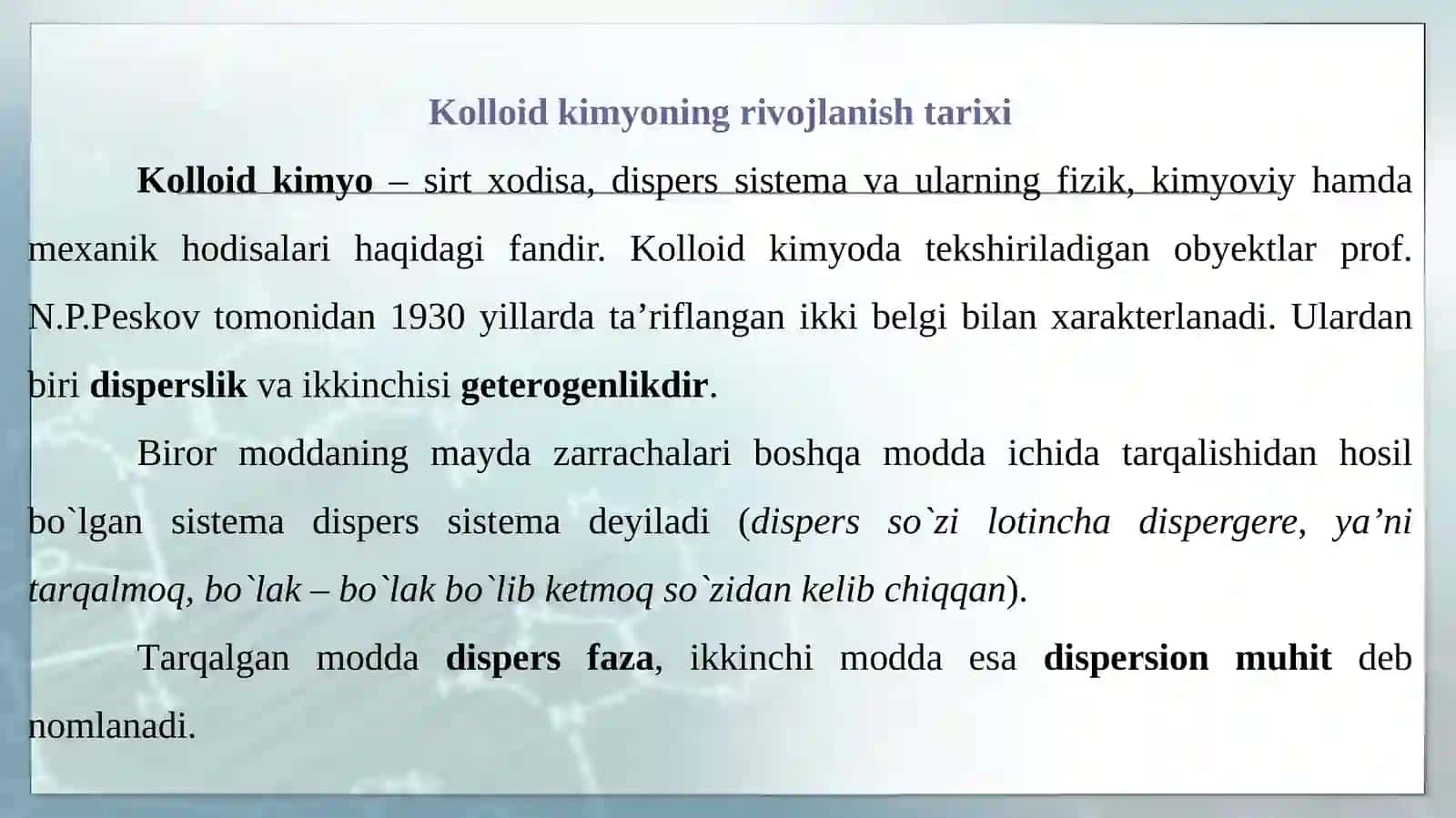 Kolloid Kimyo 3