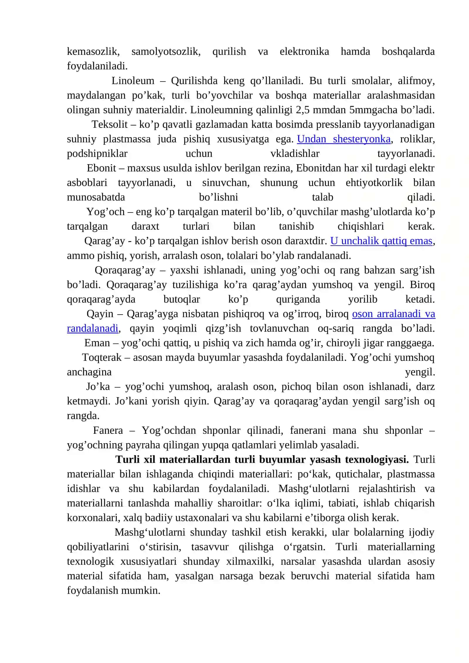Turli xil materiallardan amaliy darslarni tashkil etish metodikasi 3
