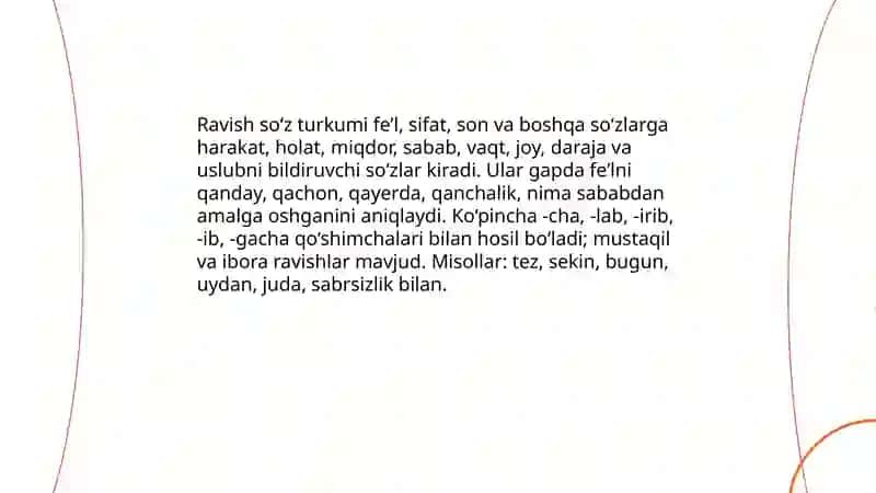 Ravish so‘z turkumi 3