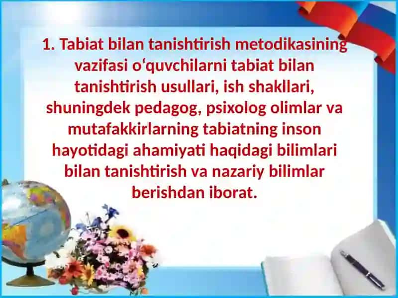 Tabiat bilan tanishtirish metodikasining ilmiy nazariyasoslari 3