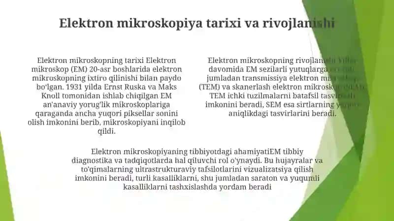 Elektron Mikroskopiya Usullarini Tibbiyotda Ahamiyati 3