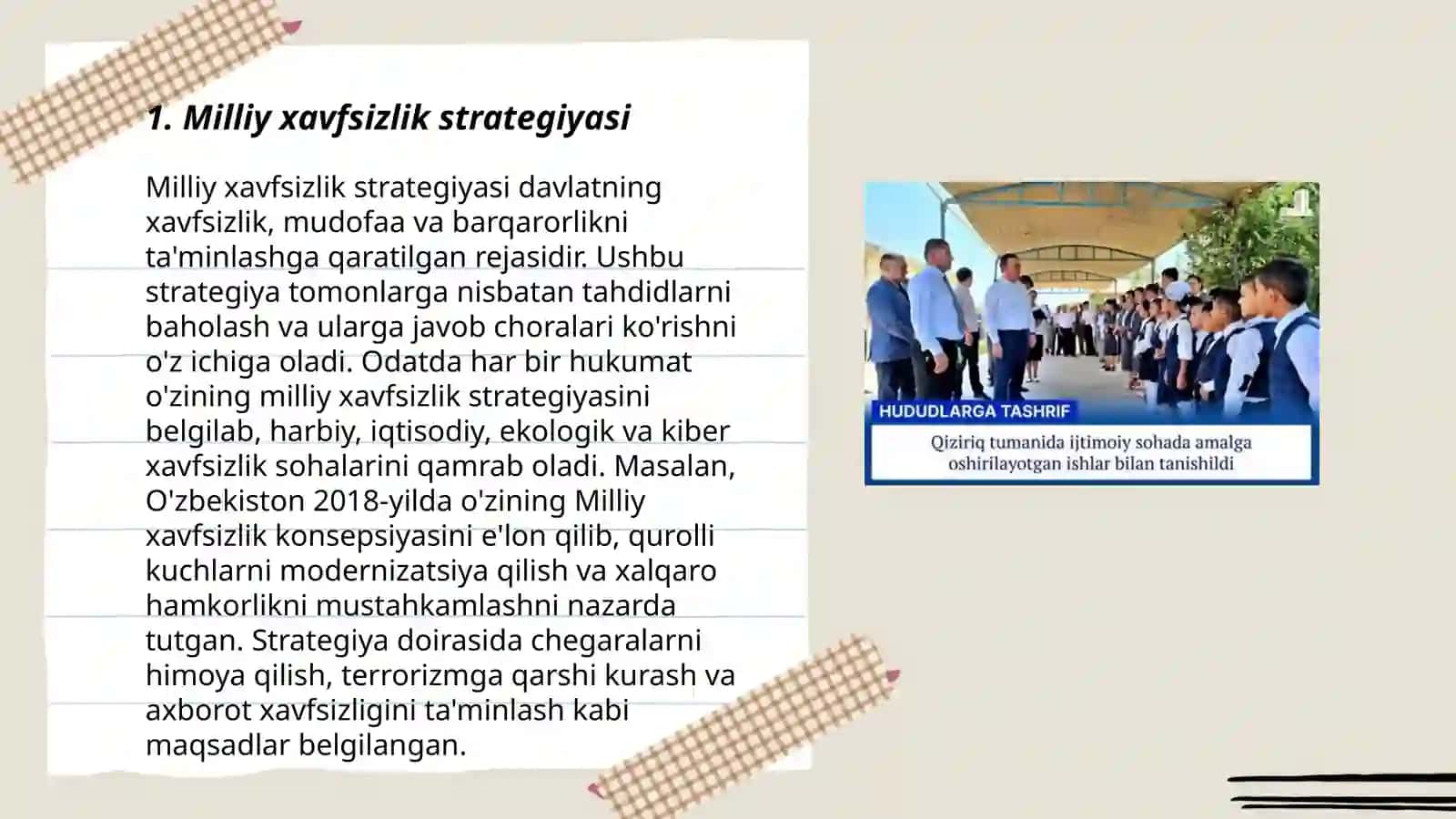 Milliy xavfsizlikni taminlash borasida amalga oshirilayotgan ishlarning mazmun mohiyati 3