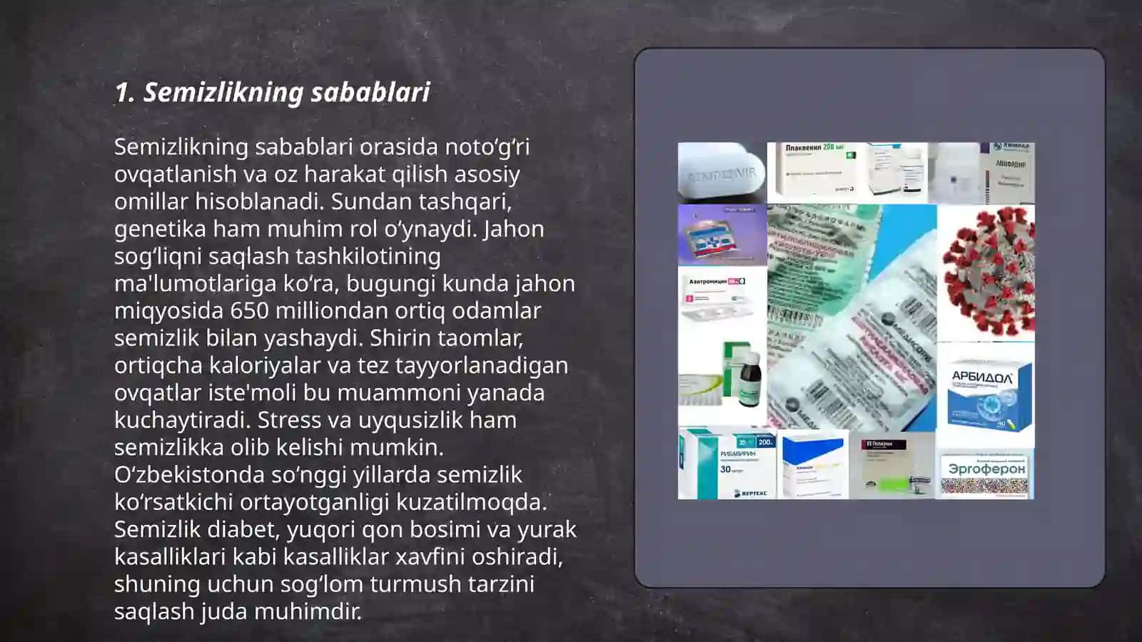Semizlik, metabolik sindrom va qandli diabetning 2 turi 3