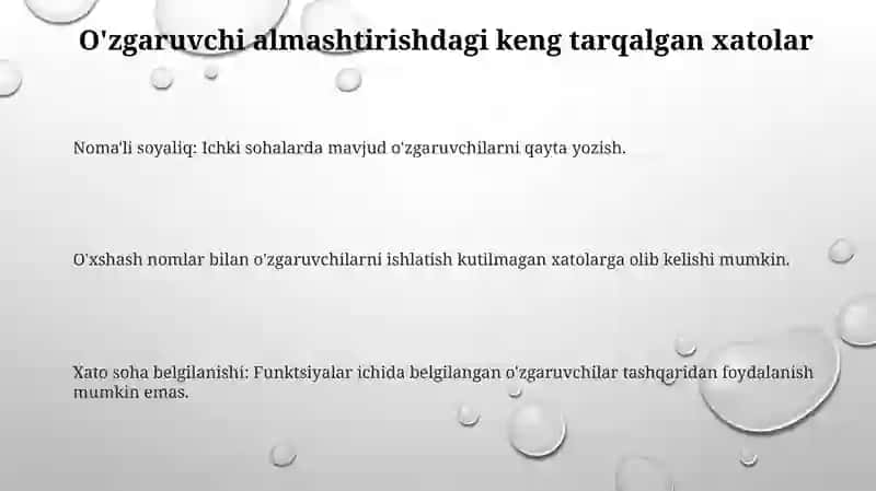 Eyler almashtirishlari 3