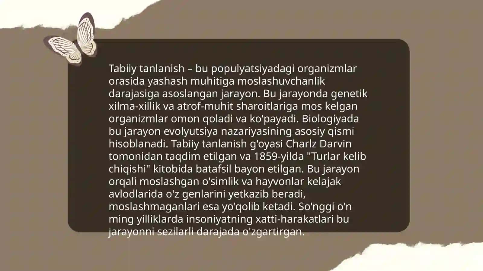 Tabiiy va jinsiy tanlanish 3