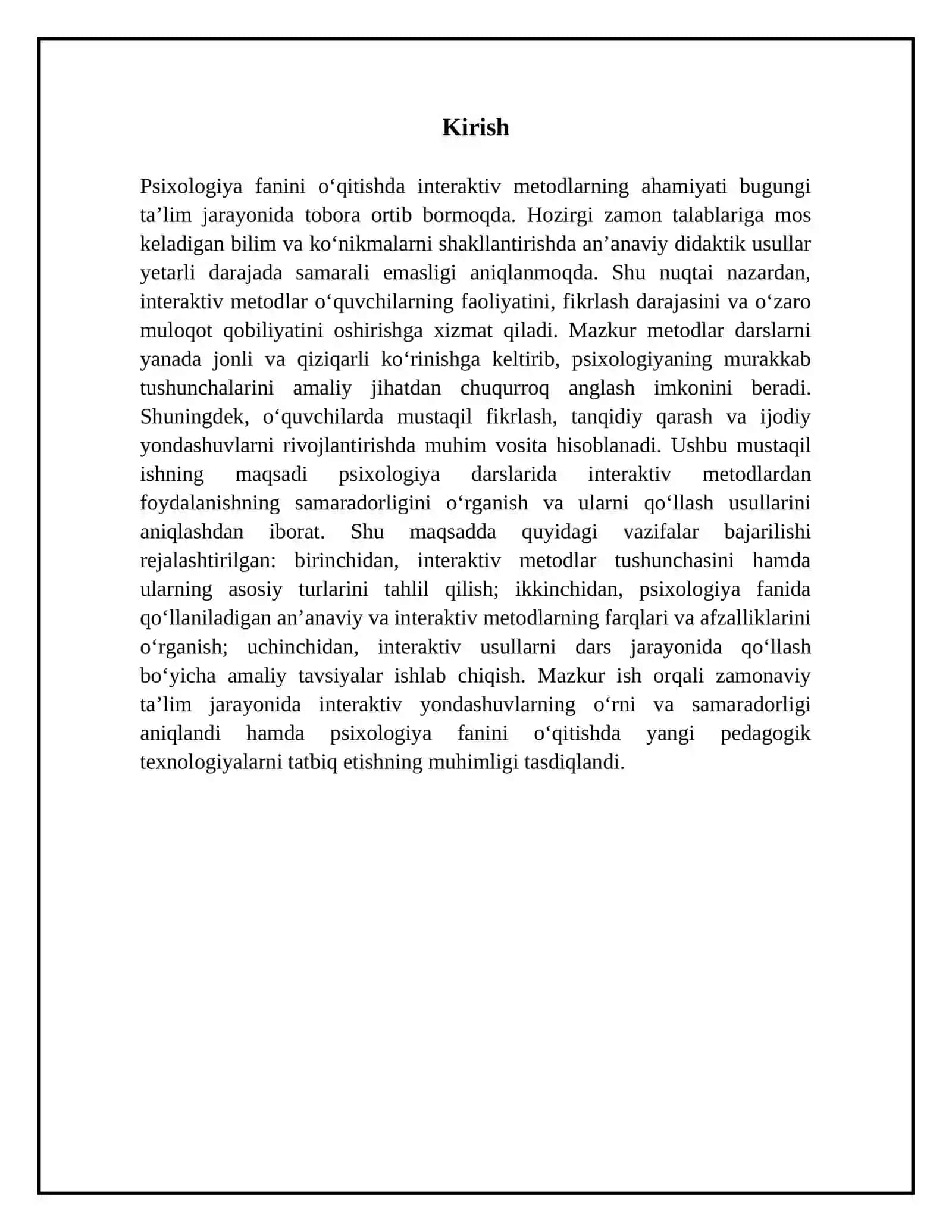 Psixologiya darsini o‘tishda interaktiv metodlar 3
