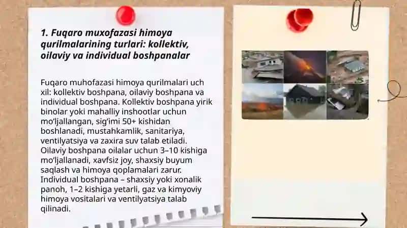 Fuqaro muxofazasi himoya qurilmalarining turlari va ularga qo'yiladigan talablar 3