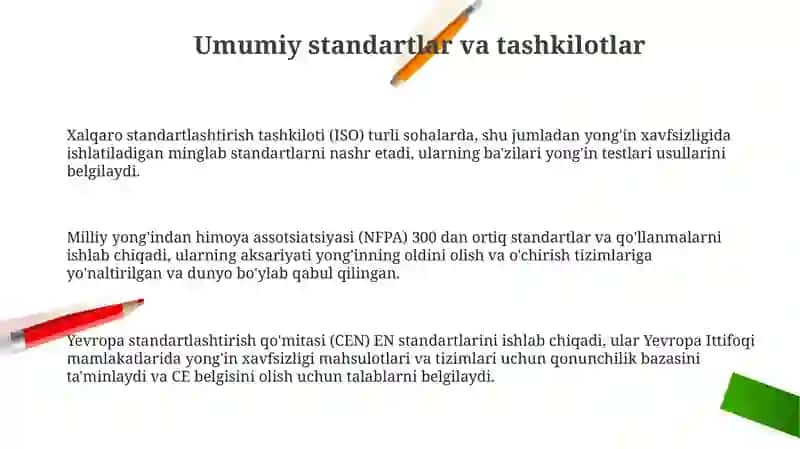 Yongʻinxavfsizligi boʻyicha xalqaro standartlar va talablar 3