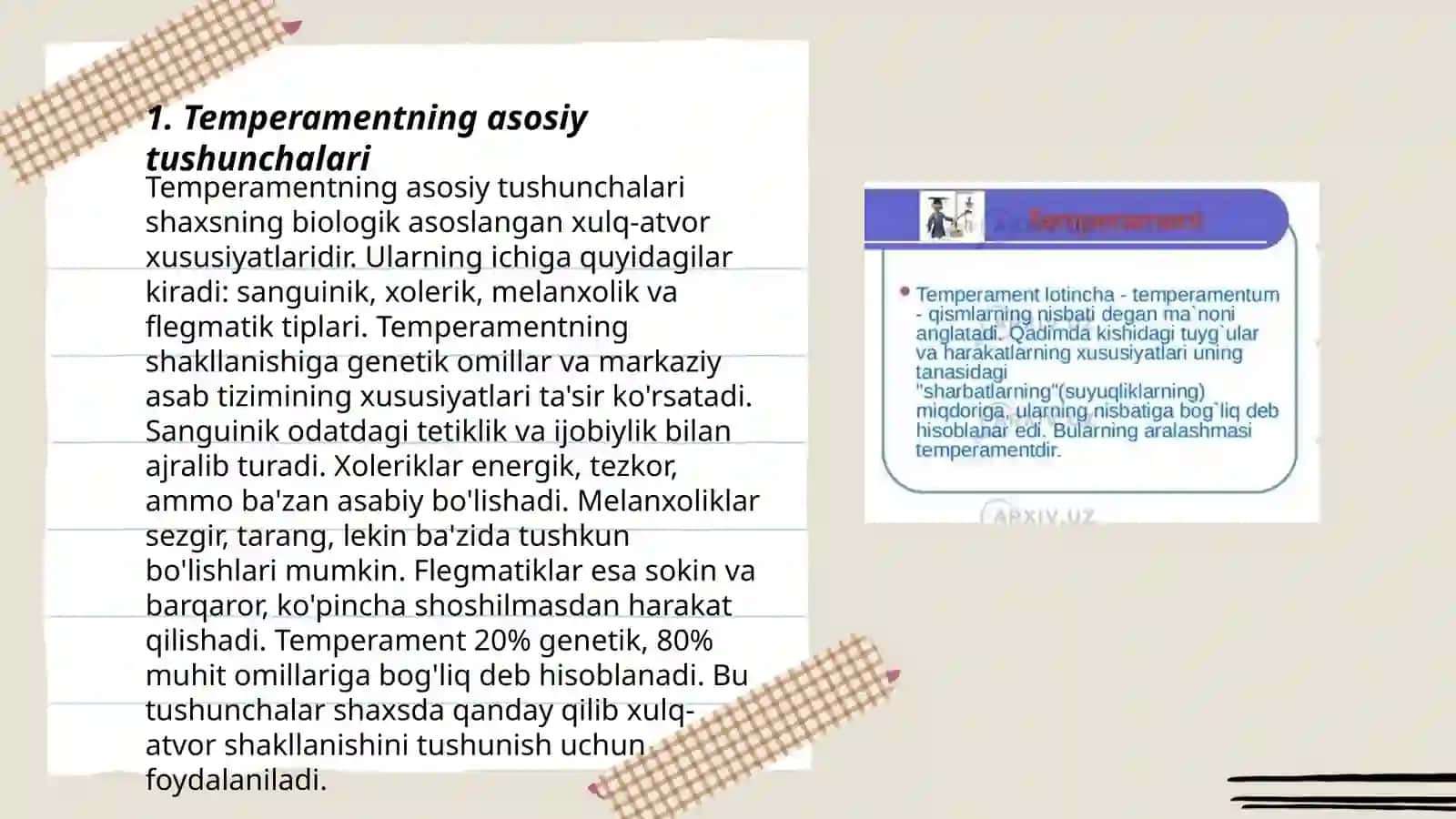 Temperament nazariyalari 3