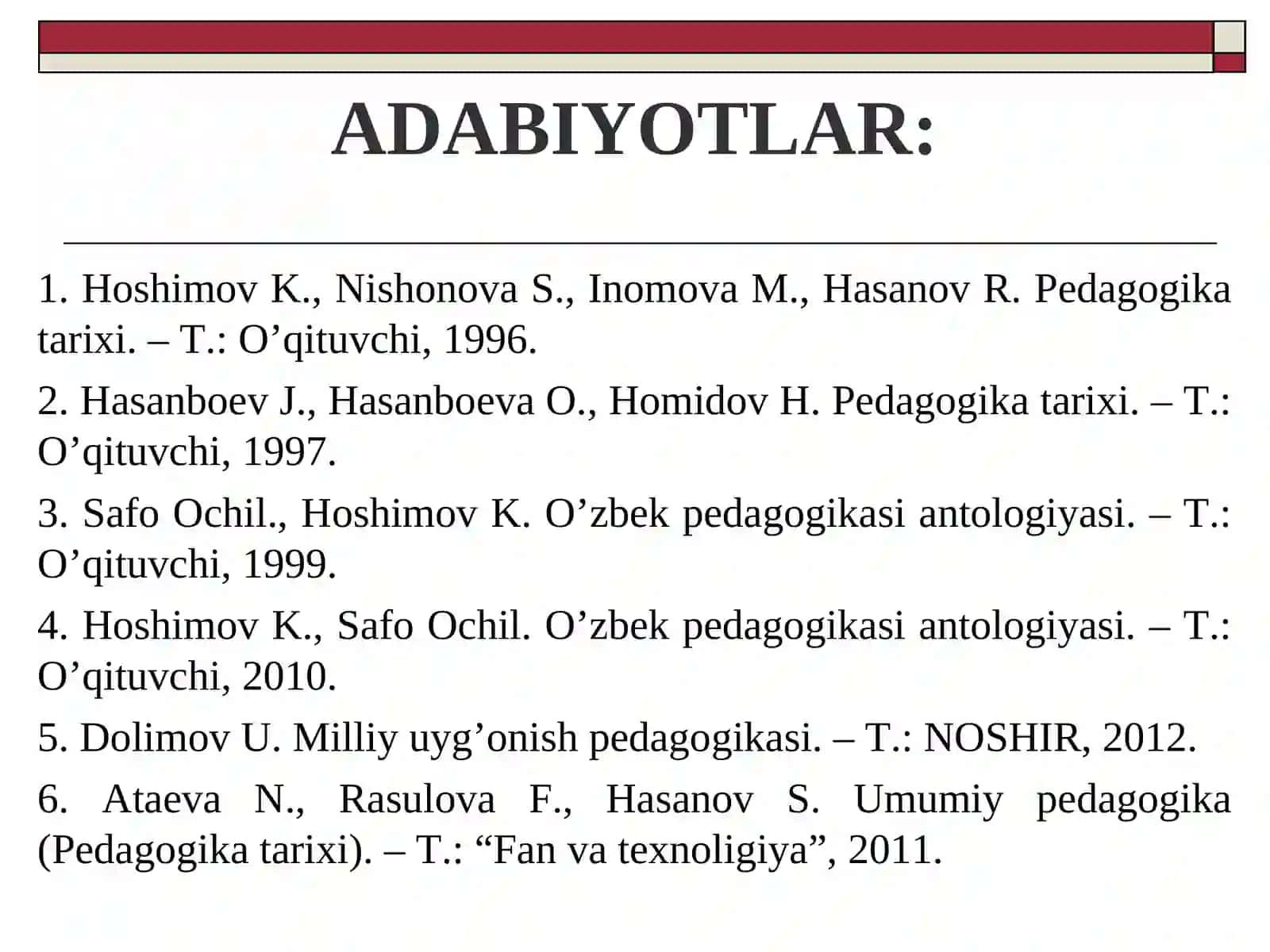 Eng qadimgi davrlardan VII asrning birinchi yarmigacha ta’lim-tarbiya va pedagogik fikrlar 3