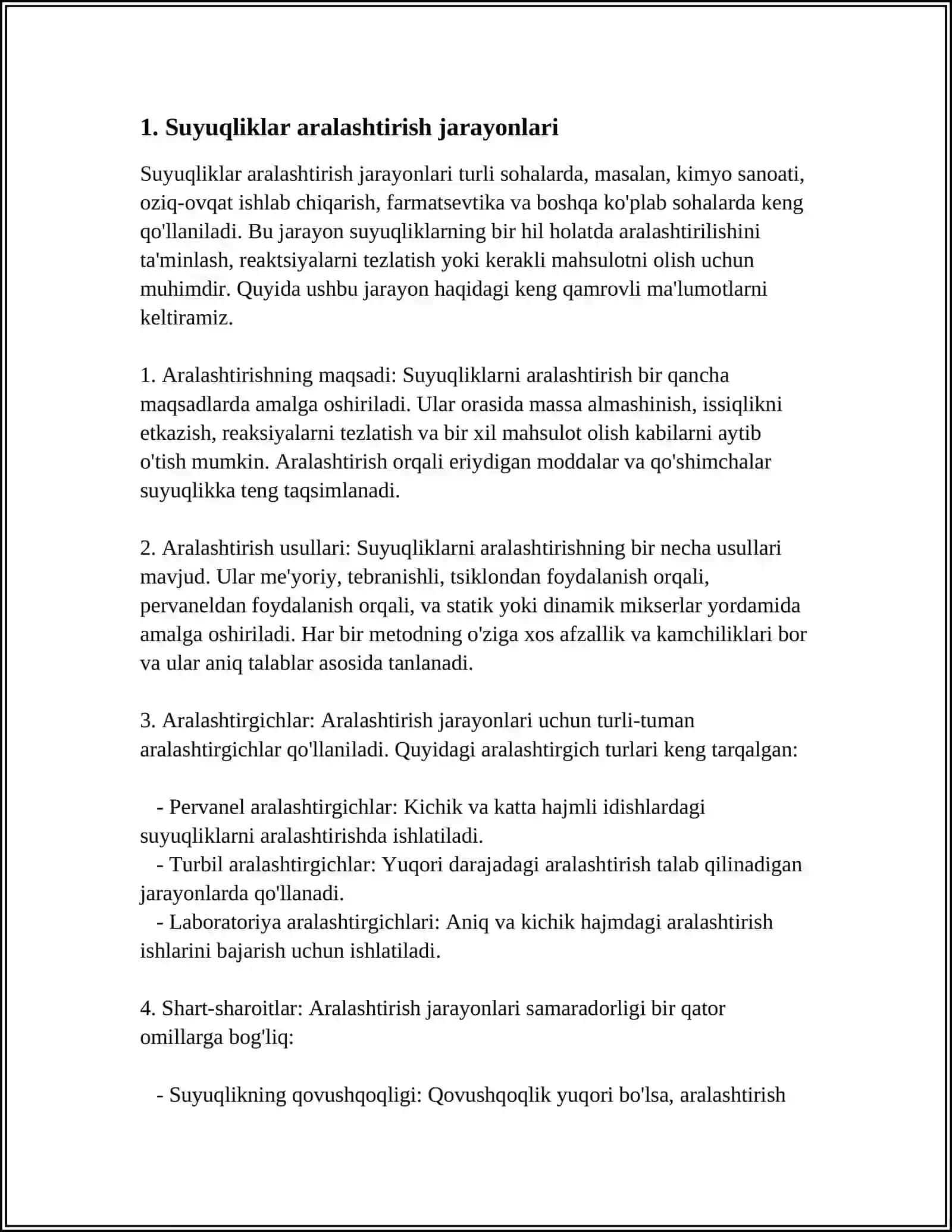 KIMYOVIY TEXNALOGIYALARDA SUYUQLIKLARNI ARALASHTIRISH TEXNALOGIYASI 3