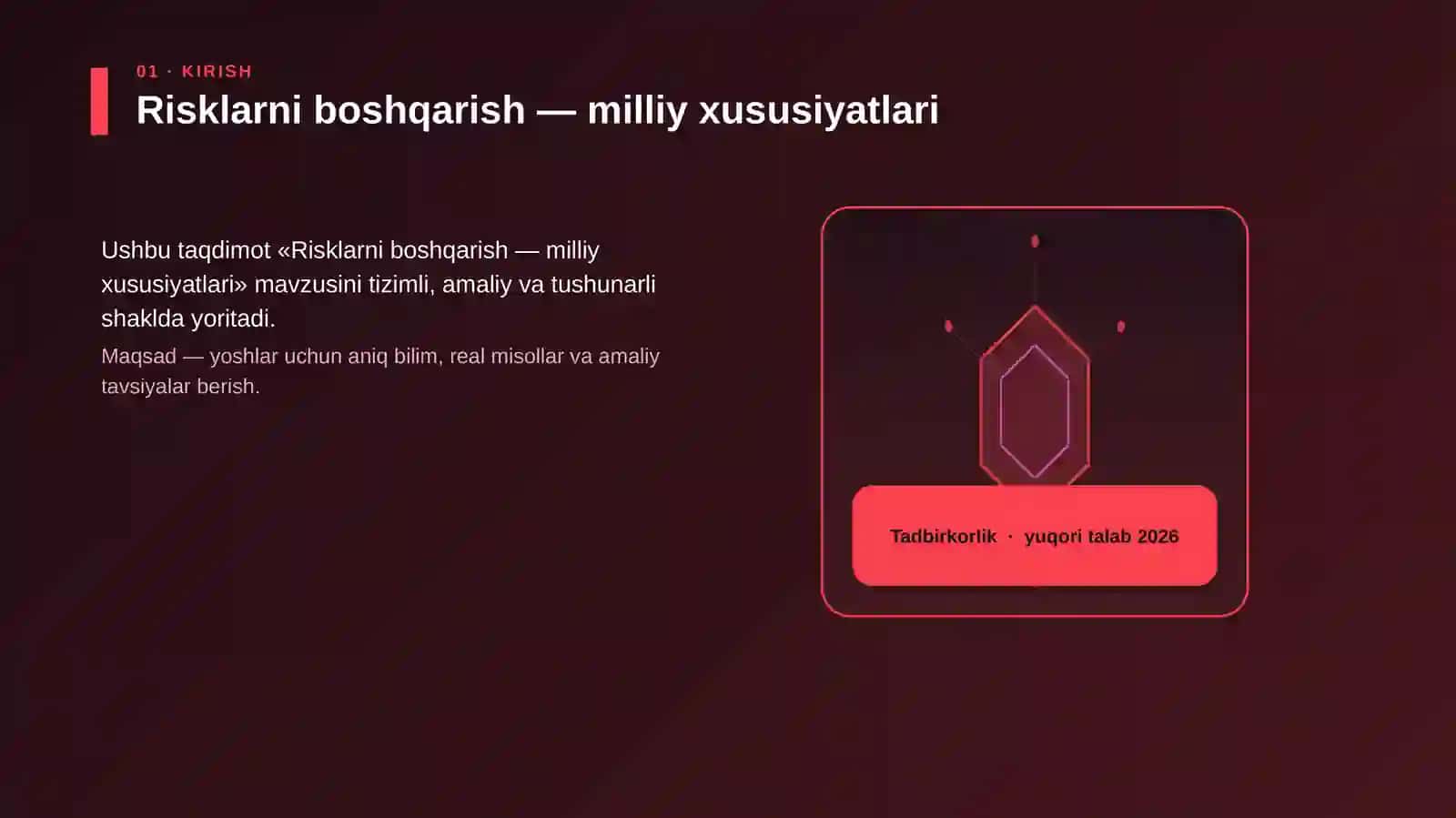 Risklarni boshqarish — milliy xususiyatlari 3