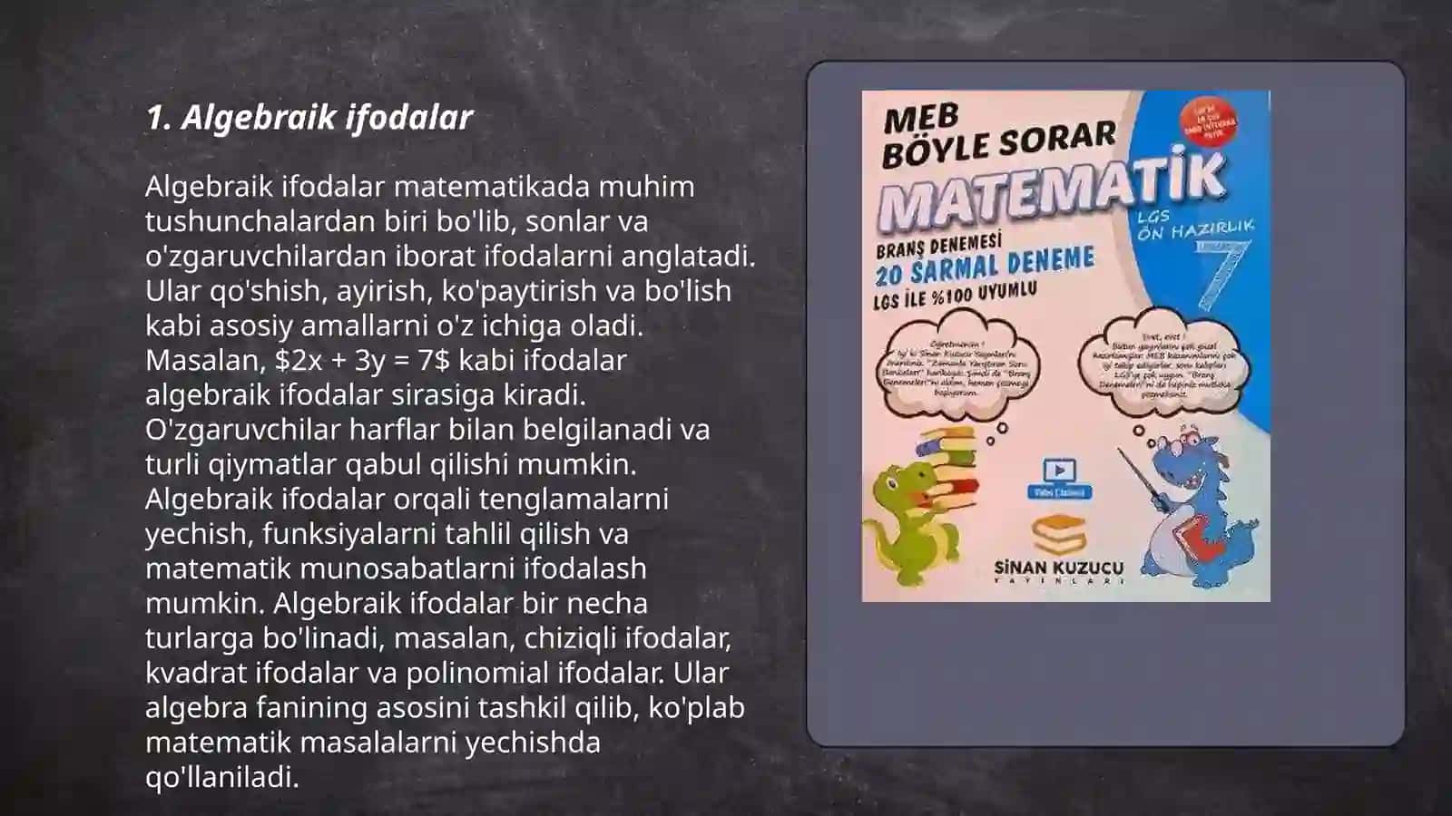 Matematik ifodalar 3