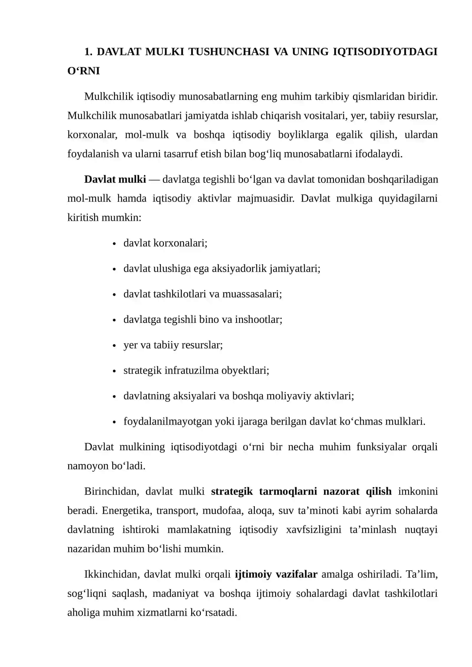 DAVLAT MULKINI XUSUSIYLASHTIRISH VA BOSHQARISH — IQTISODIYOTNI TARTIBGA SOLISH VOSITASI SIFATIDA 3