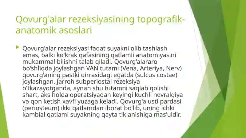 Qovurg'alar reaksiya qilish texnikasi Kekirdak intubatsiyasi. Traxeo-, bronxoskopiya Perikardilarda operatsiyalar 3
