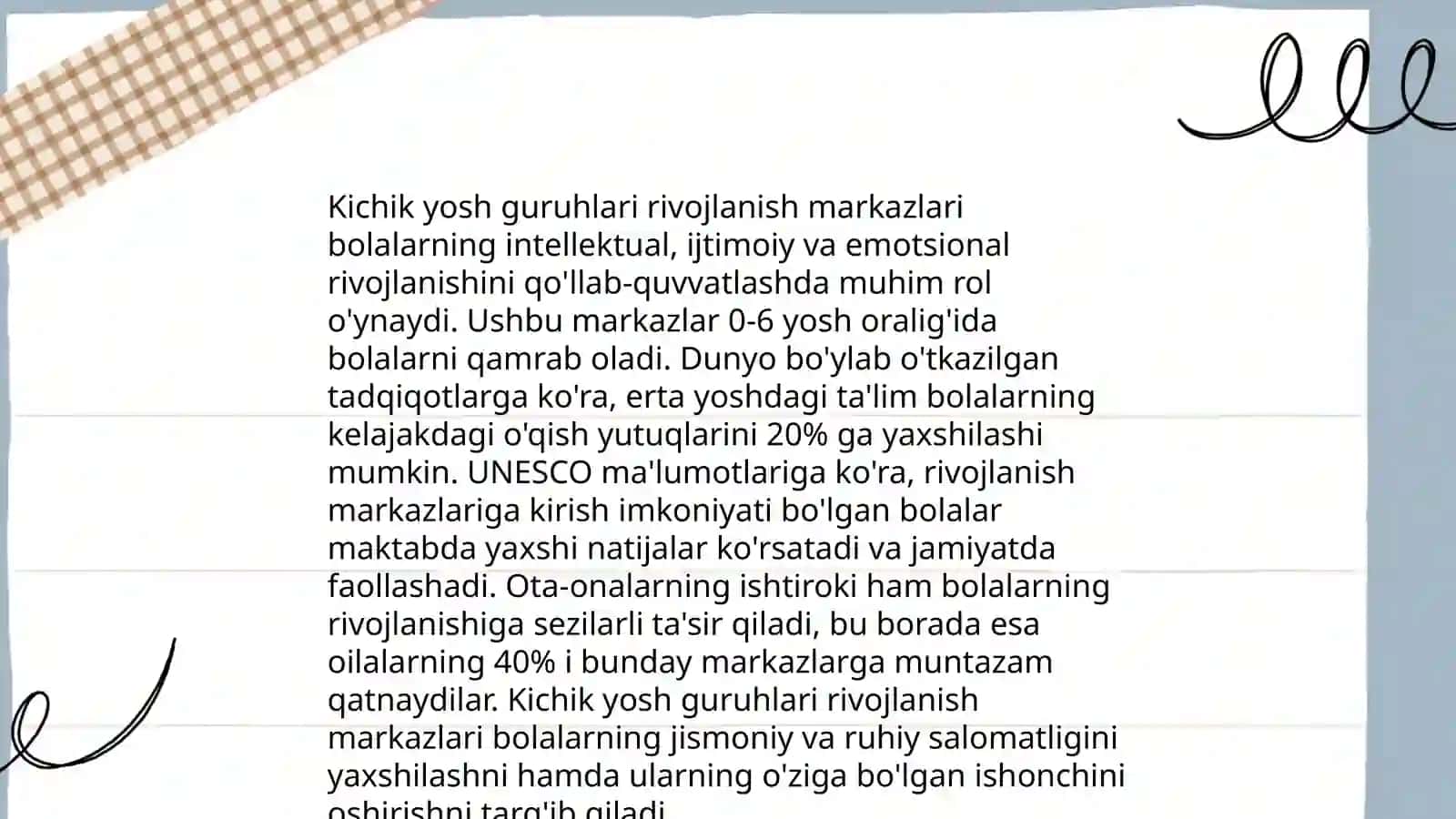 Kichik yosh guruh rivojlanish markazlarida ta'limiy faoliyatlarni tashkil etish 3