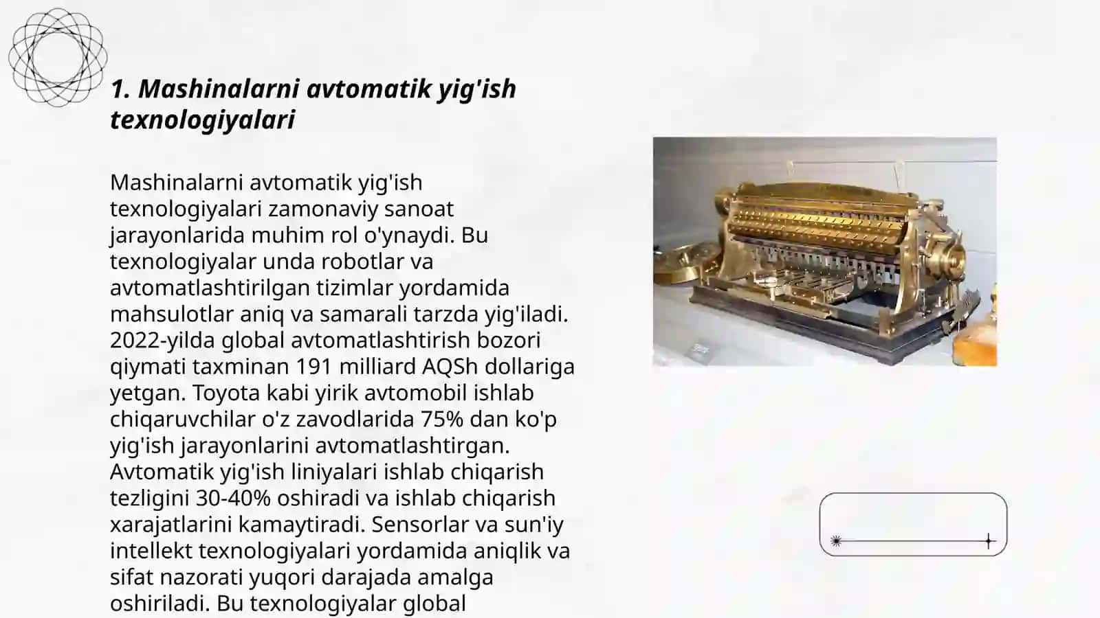 Mashinalarni avtomatik yig'ish texnalogik jarayonini tuzish 3