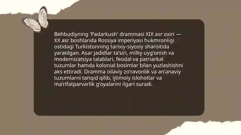 Behbudiyning "Padarkush" drammasi 3