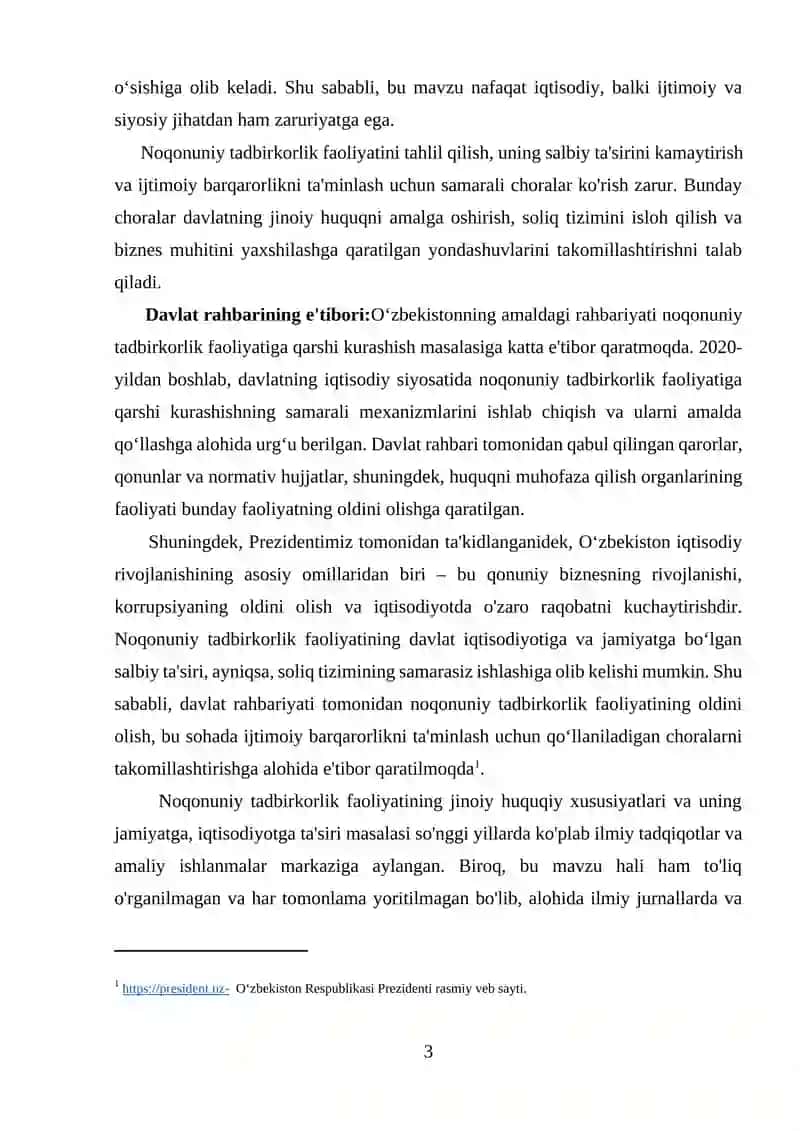 Noqonuniy Tadbirkorlik Faoliyatining Jinoiy-Huquqiy Xususiyatlari 3
