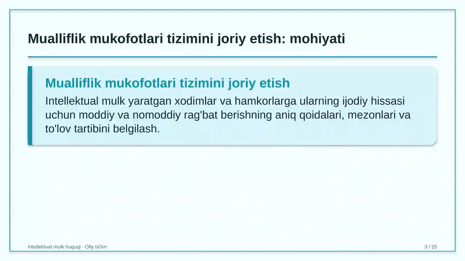 eksport faoliyatida mualliflik mukofotlari tizimini joriy etish 7212 3